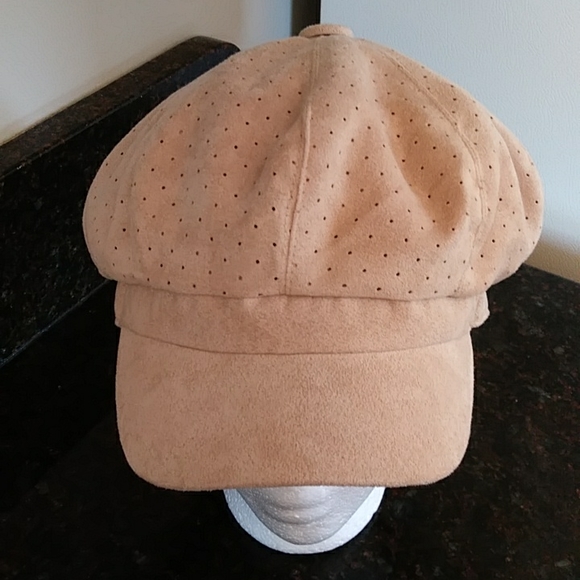 Gatsby Newsboy Style Floral Lined Hat Tan Brown OS - Picture 3 of 10